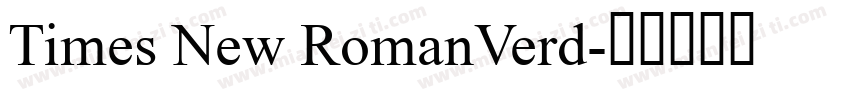 Times New RomanVerd字体转换